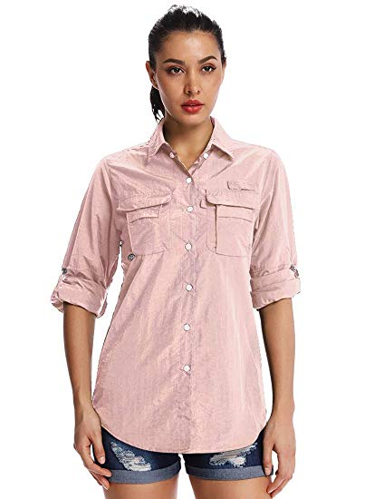 Women's PFG Long Sleeve Shirt, UV Sun Protection, Moisture Wicking Fabric