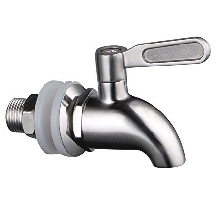 Beverage Dispenser Replacement Spigot Bamyko Stainless Steel Polished Finished Faucet Juice Cold Drink Beer Wine Barrel for Home Bar & Party