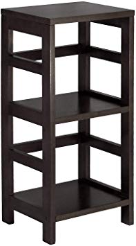 Winsome Wood Leo 2-Section Open Storage Shelf, Espresso Finish (2 Pack)