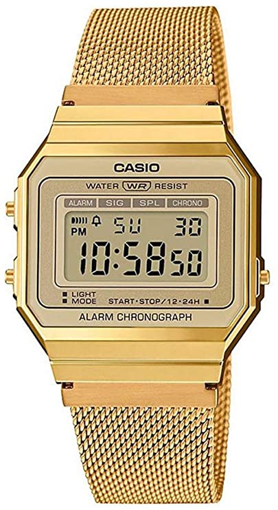 Casio Retro Watch A700WEMG-9AEF Unisex Gold Chronometer