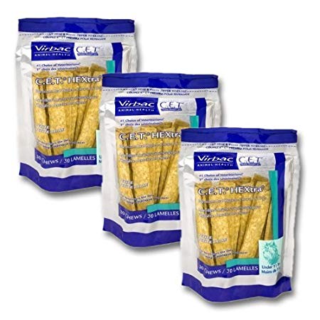 C.E.T. HEXtra Premium Oral Hygiene Chews for Petite/Small Dogs (under 11 Pounds)