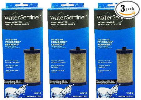 Water Sentinel WSF-2 Refrigerator Replacement Filter, 3-Pack