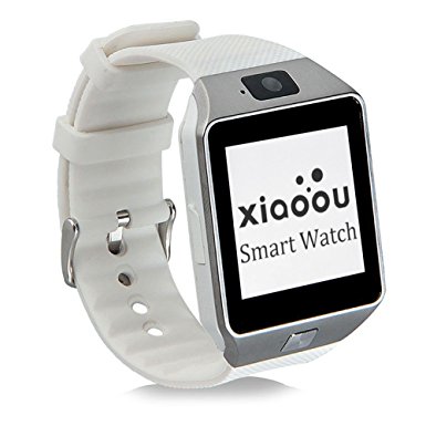 Bluetooth Smartwatch DZ09 With SIM Card Camera Support TF Card for Apple IOS Samsung Android Cell Phones (White hand Silver dial)