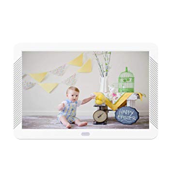 Digital Picture Frame 8 Inch with IPS Screen - 1920x1080 Digital Photo Frame with Remote Control, 16: 9, USB and SD Card Slots