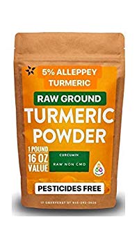 Sweet Sunnah Turmeric Root Ground (Alleppey, 5% Curcumin), Turmeric Powder - Curcumin Powder - Pesticides Free - Gluten-Free & Non-GMO 1 Pound
