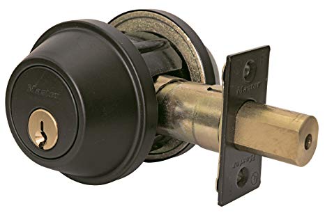 Master Lock DSCHSD10B Heavy Duty Single Cylinder, Grade 2 Commercial Deadbolt with Bump Stop, Oil Rubbed Bronze Finish