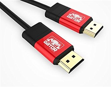 Gator Cable 15 feet Red HDMI Cable High Speed 1.4 Ethernet 3D 1080P 10.2Gbps