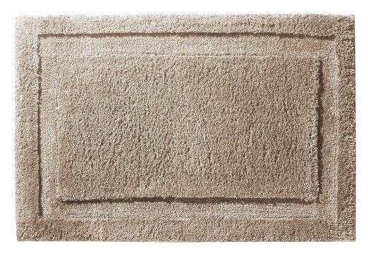 InterDesign Microfiber Spa Bathroom Accent Rug, 34 x 21, Linen