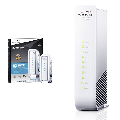 ARRIS SURFboard SB6141 Cable Modem (White)   SURFboard AC1750 WiFi Router Bundle