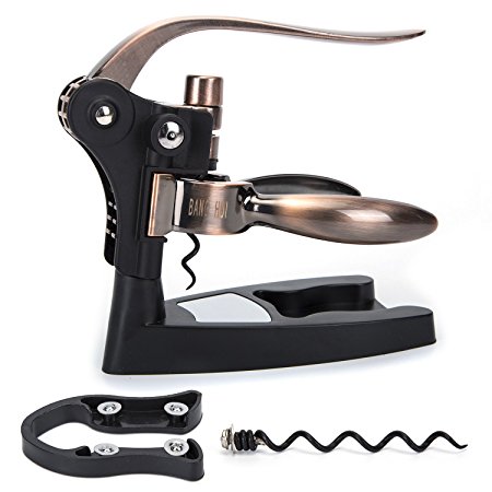 BANG HUI Wine Opener Rabbit Style Waiter Wine Bottle Opener and with Foil Cutter -An Extra Corkscrew Worm/Spiral Best Bar Wine Accessories and Gifts