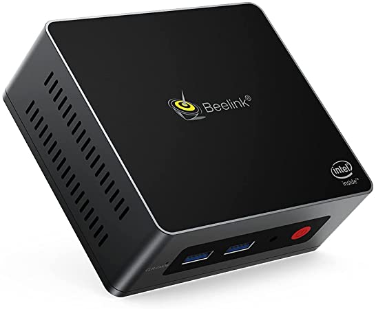 Beelink Mini PC GK Mini Windows 10 Pro, Intel J4125 8GB DDR4 RAM 128GB SSD 4K Dual HDMI, Support HDD Extension,Auto Power On