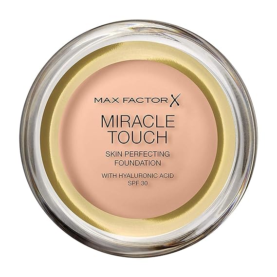 Max Factor Miracle Touch Foundation, New and Improved Formula, SPF 30 and Hyaluronic Acid, 35 Pearl Beige