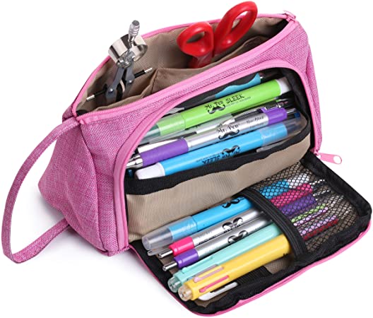 Mr. Pen- Pink Pencil Case, Pencil Pouch, Pen Bag, Pencil Case Organizer, Pencil Pouch Large, Large Pencil Bag, Pencil Boxes, School Supplies, Pencil Case for Girls, School Stuff, Pencil Bag for Kids