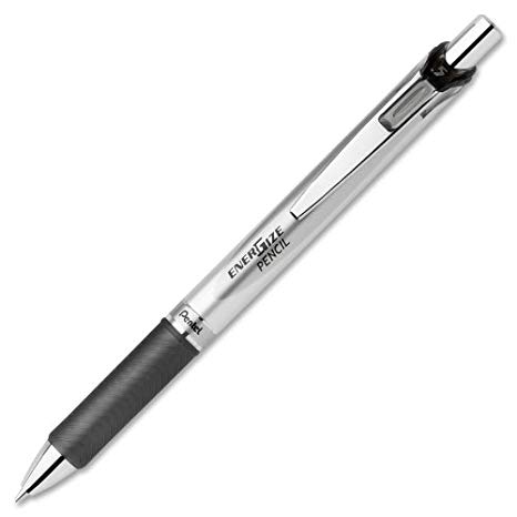 Pentel EnerGize Mechanical Pencil - #2 Pencil Grade - 0.5 mm Lead Size - Black & Silver Barrel - 1 Each