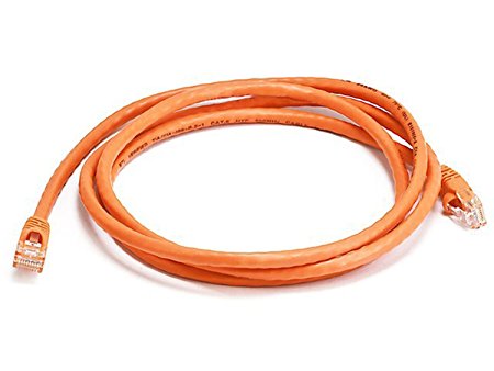 Monoprice 5FT 24AWG Cat6 550MHz UTP Ethernet Bare Copper Network Cable - Orange