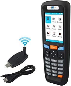 DINGYU Wireless Barcode Scanner 1D Data Collector Portable Terminal Inventory Device with TFT Color LCD Screen Cordless Handheld PDT Reader for Store, Supermarket, Warehouse, DI9201