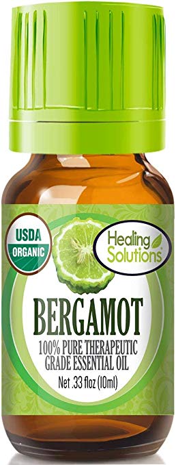 Organic Bergamot Essential Oil (100% Pure - USDA Certified Organic) Best Therapeutic Grade Essential Oil - 10ml