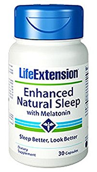 Life Extension Enhanced Natural Sleep with Melatonin Capsules, 30 Count