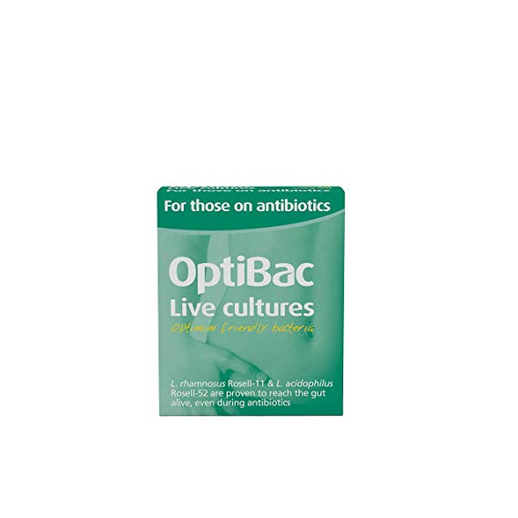 OptiBac Live Cultures For Those on Antibiotics, Pack of 10 Capsules