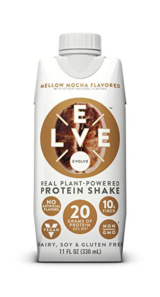 Evolve Protein Shake, Mellow Mocha, 20g Protein, 11 FL OZ, 12 Count