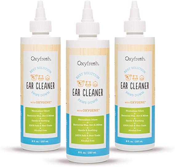 Oxyfresh Pet Ear Cleaner for Dogs and Cats – Non Irritating Ear Cleaner – Helps Prevent Pet Ear Infections – Best Solution for Stinky Pet Ears