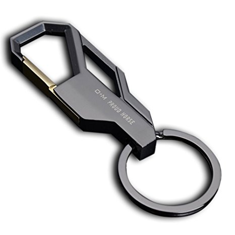 Car Business Gift Key Chain Key Ring for Men-Wenkoni (Black).