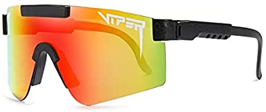 P-V Sports Polarized Sunglasses, Men and Women Sunglasses Outdoor Sports Sunglasses Double Wide UV400 Cycling Glasses…