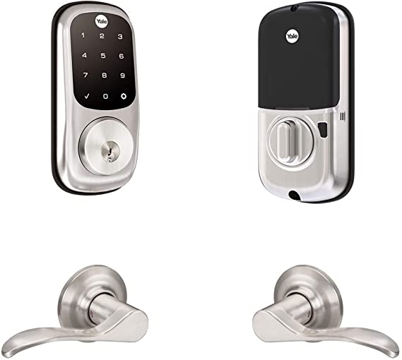 Yale Assure Lock Touchscreen with Norwood Lever in Satin Nickel