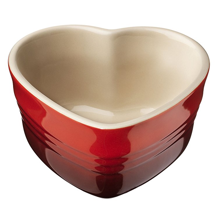 Le Creuset Stoneware Heart Ramekin, 0.3 L - Cerise