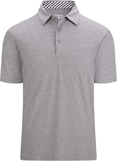 Alex Vando Mens Golf Shirt Moisture Wicking Quick-Dry Short Sleeve Casual Polo Shirts for Men