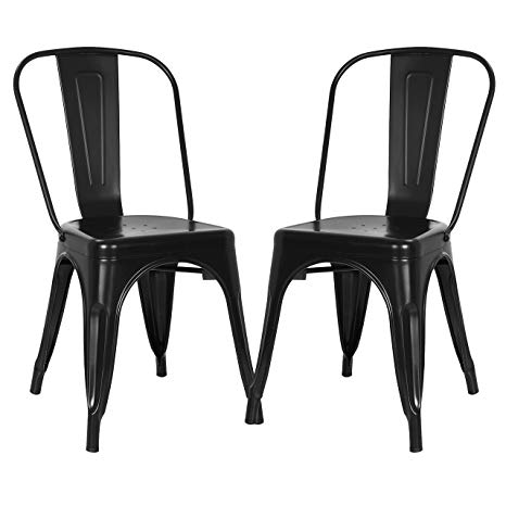 Poly and Bark Trattoria Side Chair in Black (Set of 2)