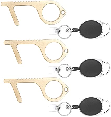 KeySmart CleanKey - Brass Hand Tool (3-pack)