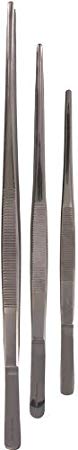 HONBAY 3PCS Tweezer Set with Serrated Tips, Lengths: 12" 10" and 8"