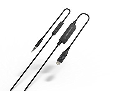 SCOSCHE StrikeLine 3.5mm Stereo Cable with Controls for Lightning Devices iPhone 7/7 Plus - Black