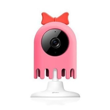 Baby Mini Monitors Wireless WiFi IP Surveillance Camera 720p HD Home Pet Video Nanny Cam with Two-Way Talk Audio Pan Tilt Remote Security for iPhone Android Smartphones (White and pink case)
