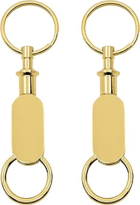 Stephanie Imports Set of 2 Quick Release, Detachable Valet Keychains With Dual Key Rings