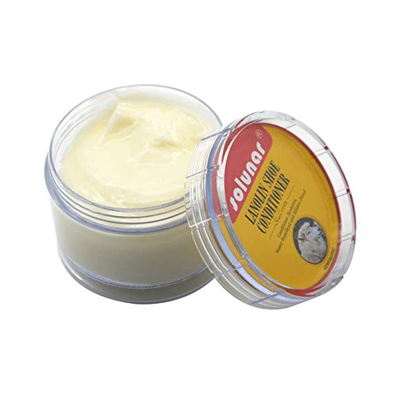 Solunar Lanolin Shoe Conditioner,Leather Cream,75g for leather shoes,jackets,boots,etc