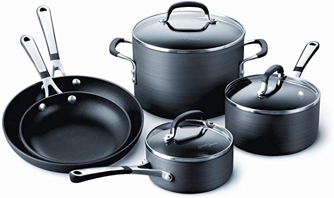 Calphalon Simply Calphalon Hard-Anodized Nonstick 8-Piece Cookware Set