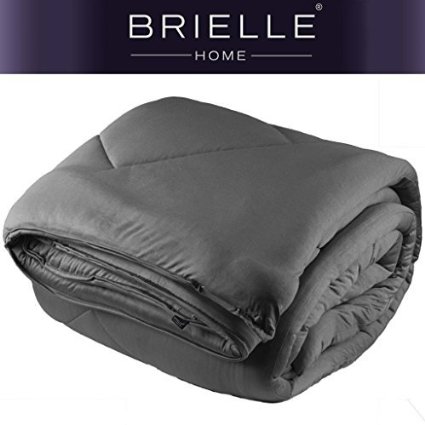 Brielle 100-Percent Modal from Beech Jersey Knitted Comforter Twin Graphite
