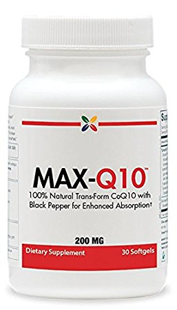 Stop Aging Now MAX-Q10 CoEnzyme Q10 200mg, 30 Softgels 1-Pack