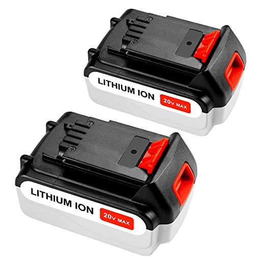 ANTRobut 2 Pack 4500mAh LBXR20 20V MAX Replacement Battery for Black&Decker LBXR20-OPE LB20 LBX20 LB2X4020-OPE LBX4020 Lithium battery