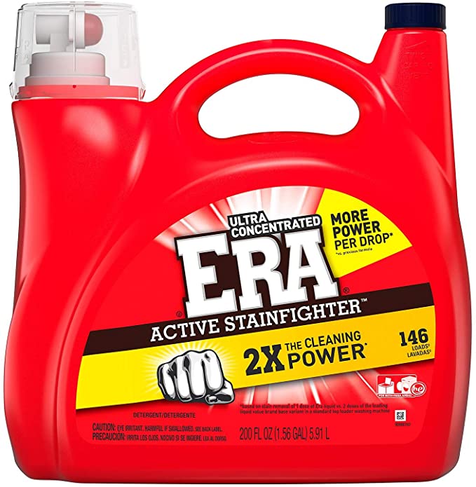 Era 2x Ultra Active Stainfighter Formula Regular Liquid Detergent (200 oz, 146 loads)