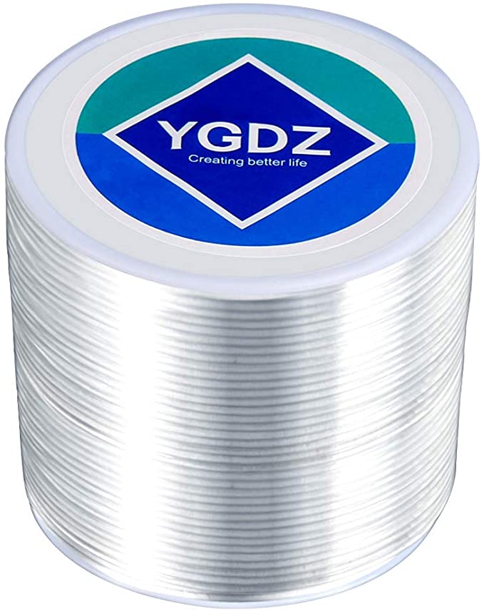 1.5mm Bracelet String, YGDZ Elastic String Crystal Stretch Thread Clear Beading Cords for Bracelets Beading Making