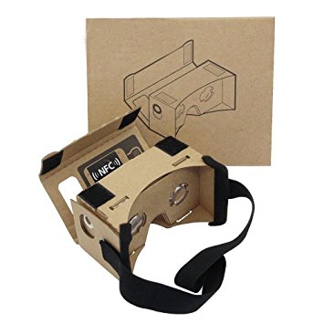 Google Cardboard,Virtual Real Store 3D VR Headset Virtual Reality Glasses Box with Big Clear 3D Optical Lens and Comfortable Head Strap Nose Pad for All 3-6 Inch Smartphones