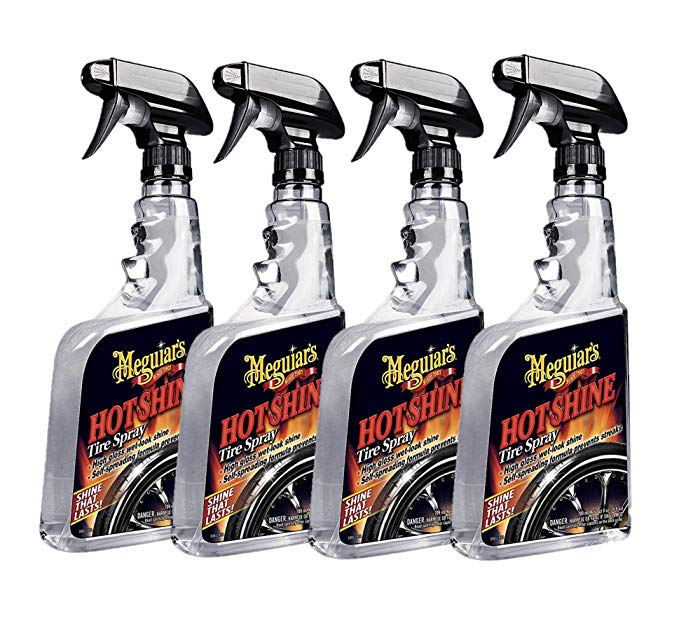 MEGUIAR'S G12024 Hot Shine Tire Spray, 24 oz, Pack of 4