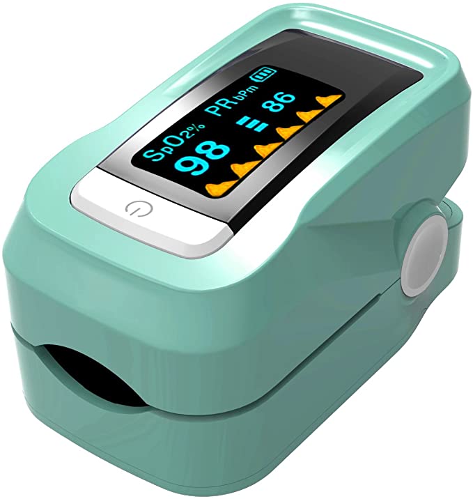 Pulse Oximeter Finger Blood Oxygen Saturation Monitor SpO2 with OLED Display (Green)