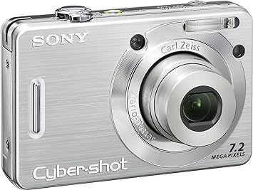 Sony Cybershot DSCW55 7.2MP Digital Camera with 3x Optical Zoom (Silver) (OLD MODEL)