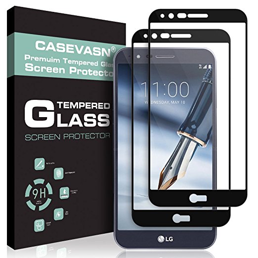 [2-PACK] CASEVASN For LG Stylo 3 Plus Screen Protector [Tempered Glass] 9H Hardness with Lifetime Replacement Warranty