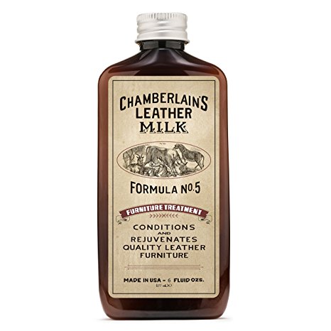 Leather Milk Leather Furniture Conditioner and Cleaner - Furniture Treatment No. 5 - For All Natural, Non-Toxic Leather Care. Made in the USA. 2 Sizes. Includes Premium Applicator Pad!