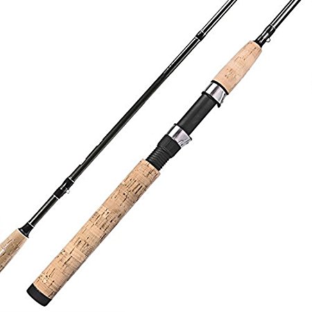 PLUSINNO Spinning Rod and Reel Combos FULL KIT Graphite Blanks Rod Pole (2 Piece) with Reel Line Lures Hooks and Accessories Fishing Gear Organizer 7’0” Medium …